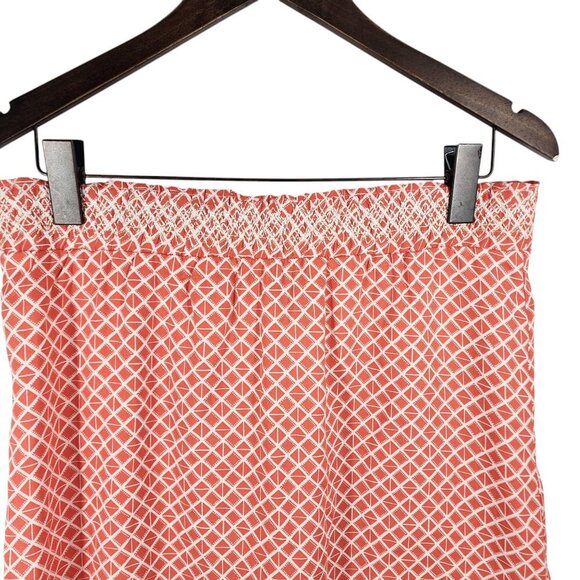 Carve Designs Skirt Geometric Design Pull On Womens Size M Orange Ruffle Hem‎ - Picture 3 of 7
